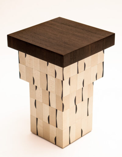 Collectible Nightstand with design wood marquetry.