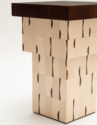 Collectible Nightstand with design wood marquetry.